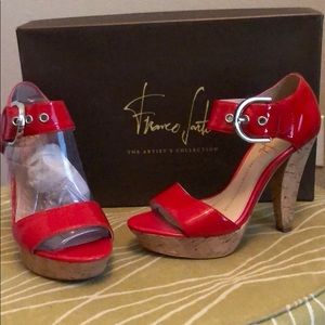 Franco Sarto! Gorgeous red patent pumps